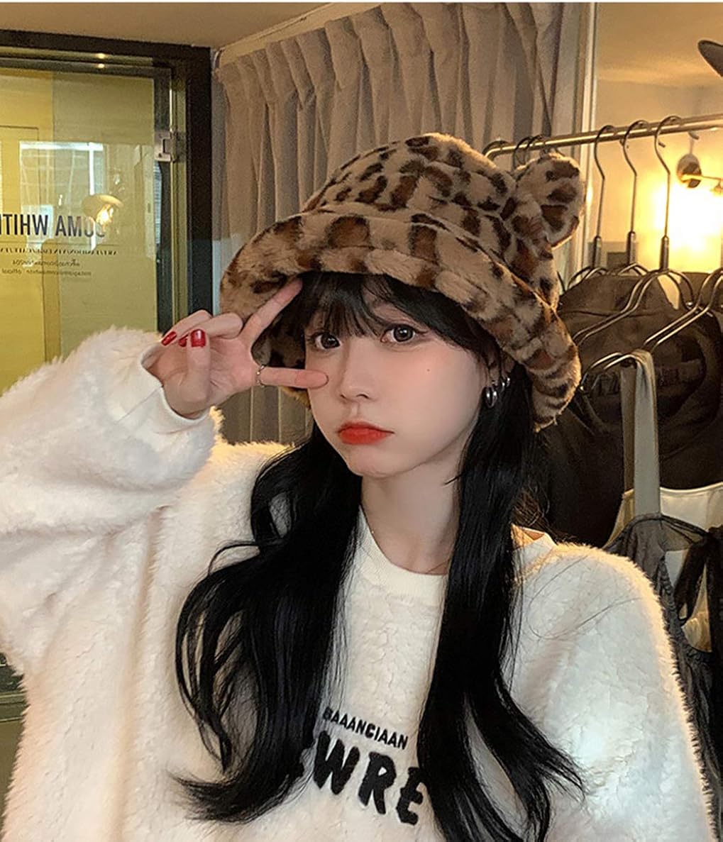 Amazon ｊｑｂｆｌレディース 帽子 バケットハット 秋冬 ファーハット フェイクファー 防寒 ハット ファー ふわふわ もこもこ 暖かい おしゃれ 小顔効果 かわいい 女優帽 ぼうし プレゼント クリスマス Freesizea ニット 通販