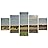 SIGNWIN 5 Panel Canvas Wall Art Modern Art Country Dramatic Global Landscape Multicolor Photography for Home Decorations Ready to Hang - 60"x32"