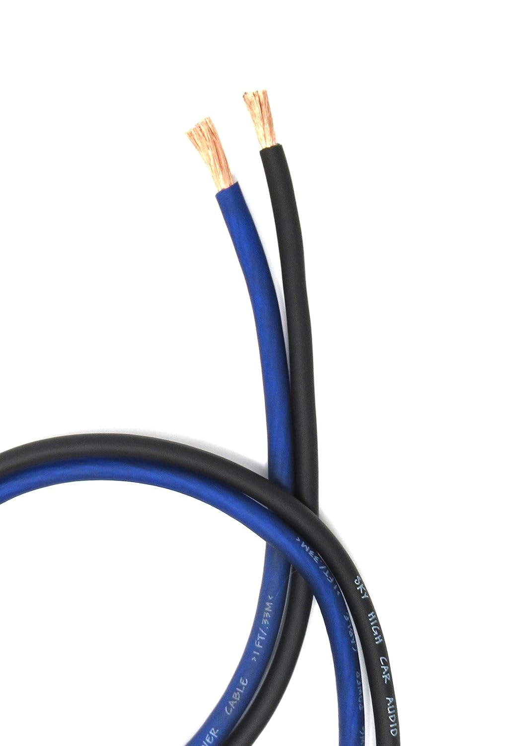 50 ft 8 Gauge OFC AWG BLUE Power Ground Wire Sky High Car Audio GA ft