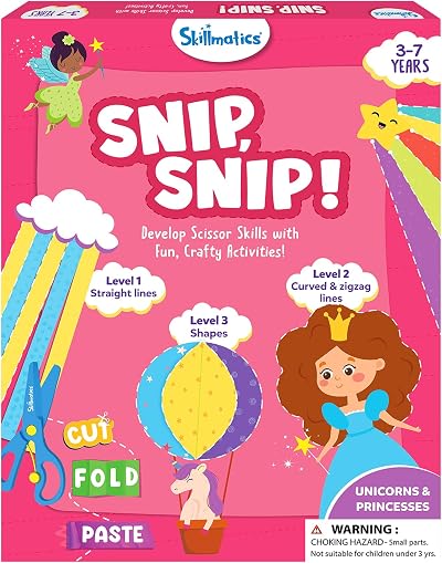 Skillmatics Snip Snip Unicorns & Princesses Scissor Skills Kit