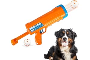 ALL FOR PAWS Dog Ball Launcher, Upgraded Dog Ball Blaster with 3 ETPU Balls, Interactive Thrower for Medium to Large Dogs, Play Fetch Toy for Dogs for Outdoor Exercise
