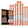 HILBERTBROOK 10Pcs Ultimate Drill Bits, Multifunctional Drill Bit Set, Carbide, 6,8,10,12mm, Orange