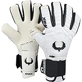 Renegade GK Eclipse Professional Soccer Goalie Gloves (Sizes 6-12, Level 5) Fingersaves & 4+3MM EXT Contact Grip-Based in USA
