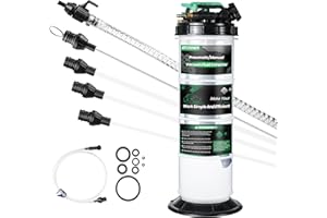 HTZSSON 7.5 L/2 Gallon Manual Pneumatic Fluid Extractor, Oil Change Vacuum Pump Extractor with 5 Tubes and A Brake Bleeding Hose for Automotive, Boats