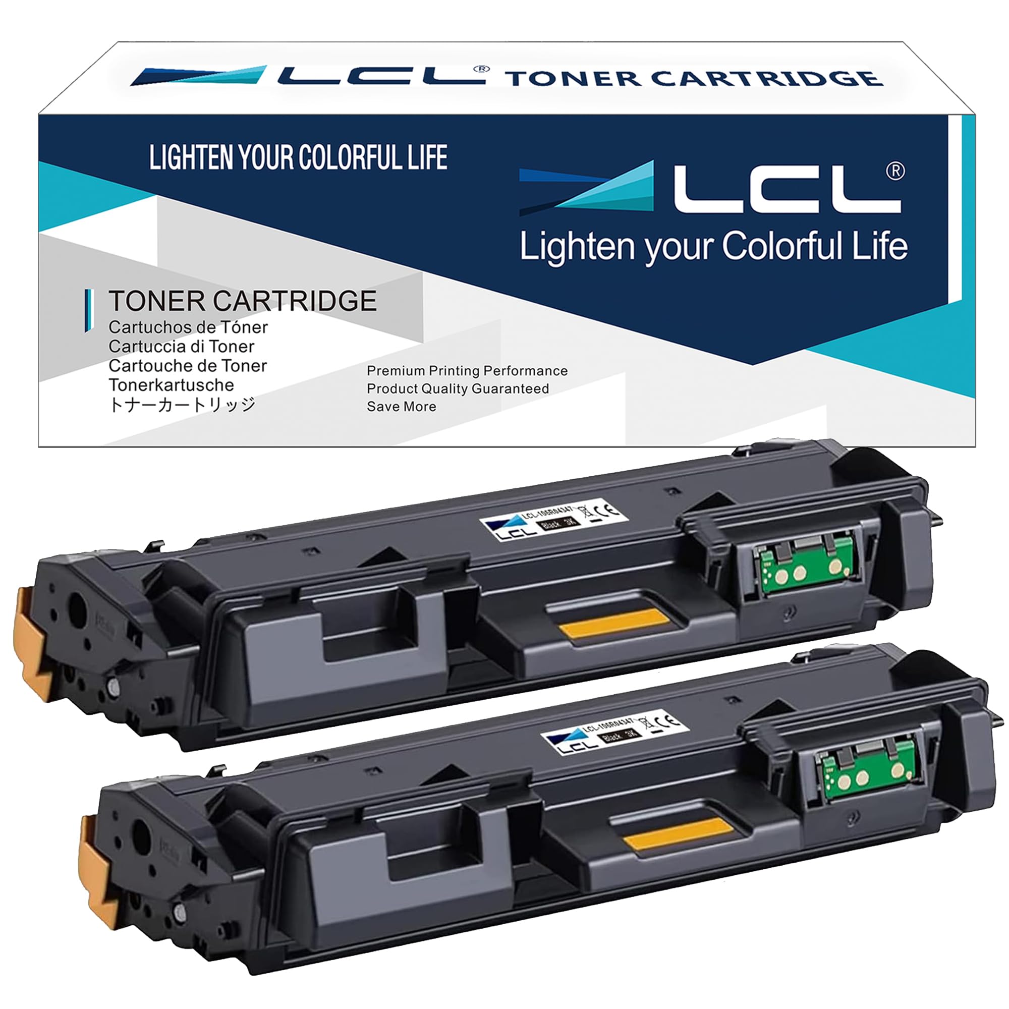 LCL B205 B210 B215 Standard Capacity 3000 pages Toner Cartridge Replacement for Xerox 106R04347 106R04346 Replacement for Xerox B205 B205MFP B205NI B210 B210DN B210DNI B215 B215MFP B215DNI (2-Pack)
