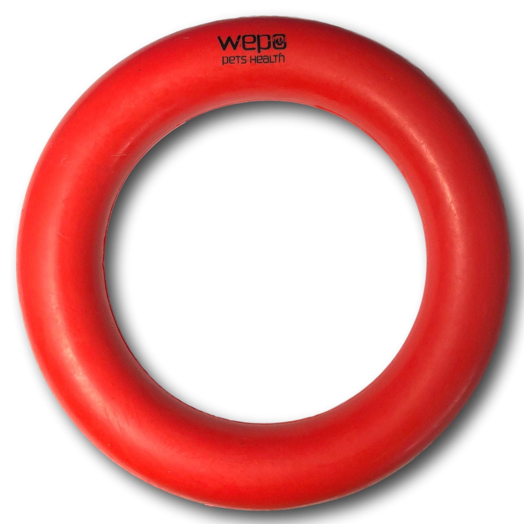 WEPO Puller Ring Dog Diameter 15 cm Red - Toy Dog Activity - Tug Toy Dog - Dog Toy - Rings Training for Puppies, Small and Large Dogs - Load Capacity & Healthy Teeth