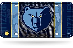 Rico Industries NBA Basketball Metal Auto Tag 6" x 12" - Great for Truck/Car/SUV