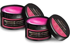 Valitic Overnight Lip Sleeping Mask with Vitamin C & Honey - For Dry and Chapped Lips - Lip Treatment for Soft and Supple Lips - With Vitamin C, Hyaluronic Acid and Collagen – 30g, 1oz, 2 Pack