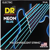 DR Strings NBE-10 Hi-Def Neon Blue K3 Coated Electric Guitar Strings - .010-.046 Medium