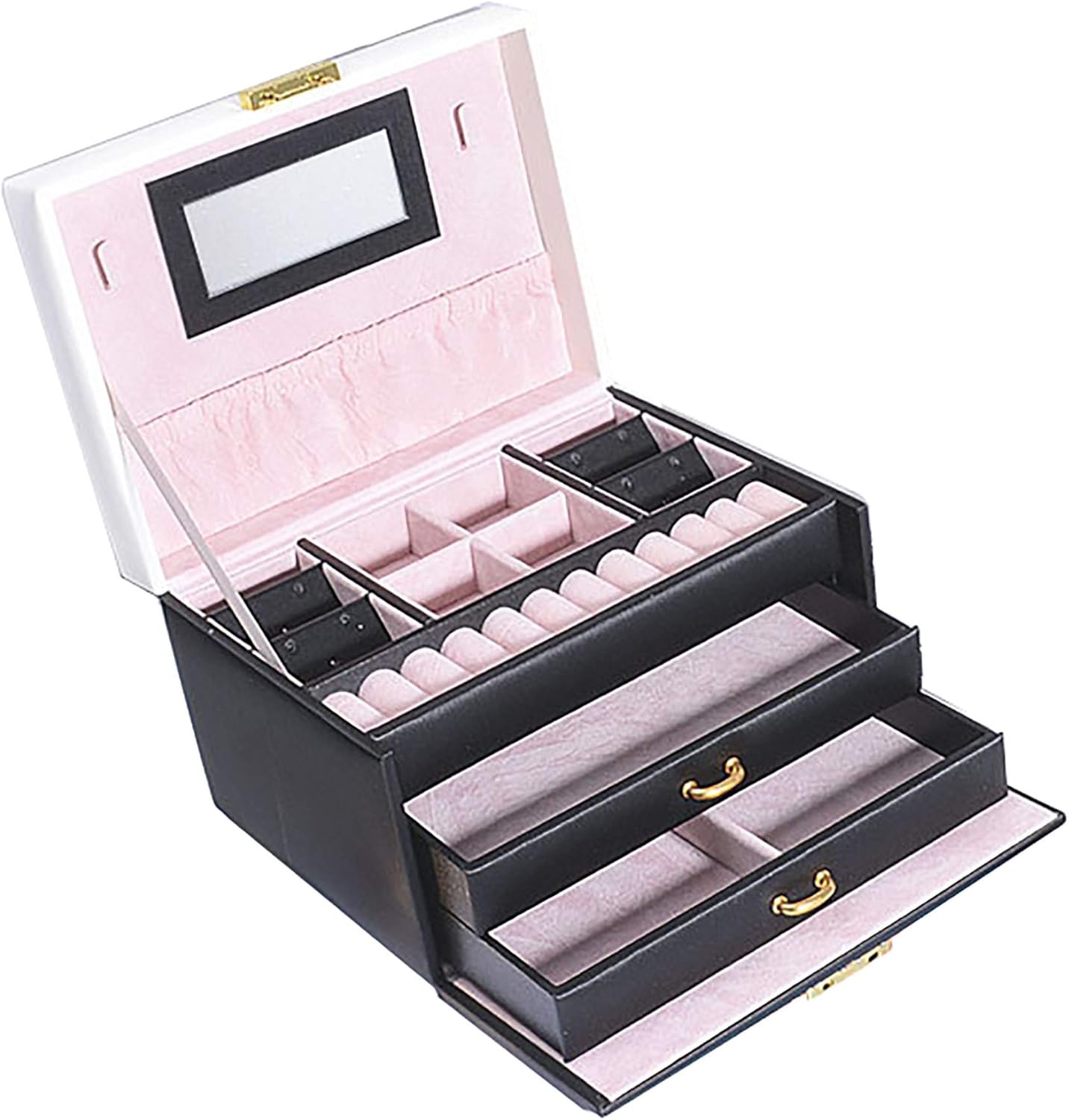 Homeanda Jewellery Boxes Leather Jewellery Box for Women Girls Teens