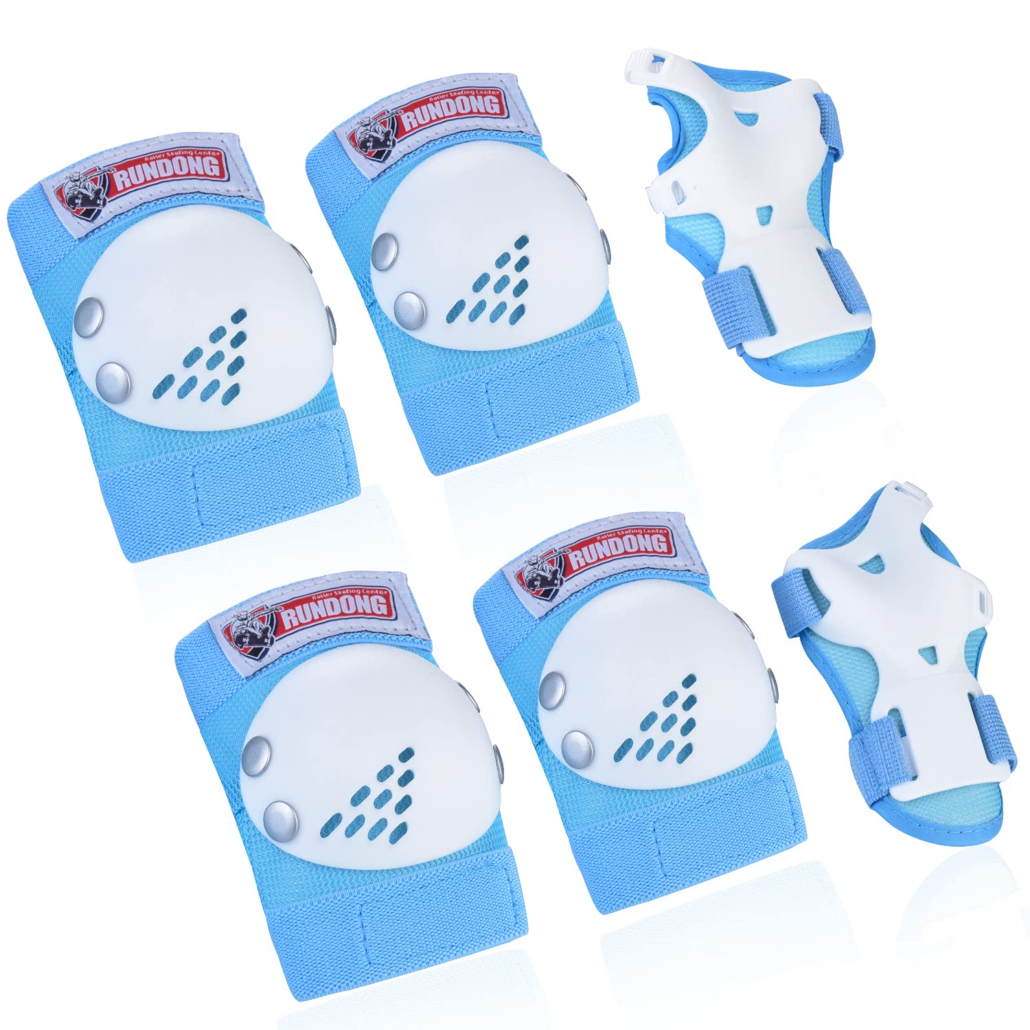 Youth/Kids Knee Pads Elbow Pad Wrist Guards Protective Gear Set for 3-15 Years Child Roller Skates Skateboard Inline Rollerblading Cycling BMX Bike Skating Scooter Riding and Other Outdoor Sports