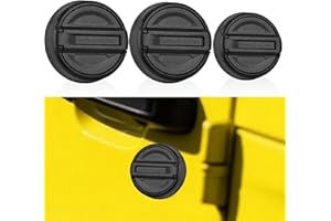P POLERDEN Powerful Magnetic Jeep Keyhole Covers for 2018-2025 Jeep Wrangler JL and Gladiator JT, Includes 2 Front & 1 Tailgate Door Lock Protectors, Features a Scratch-Resistant Silicone Backing Design