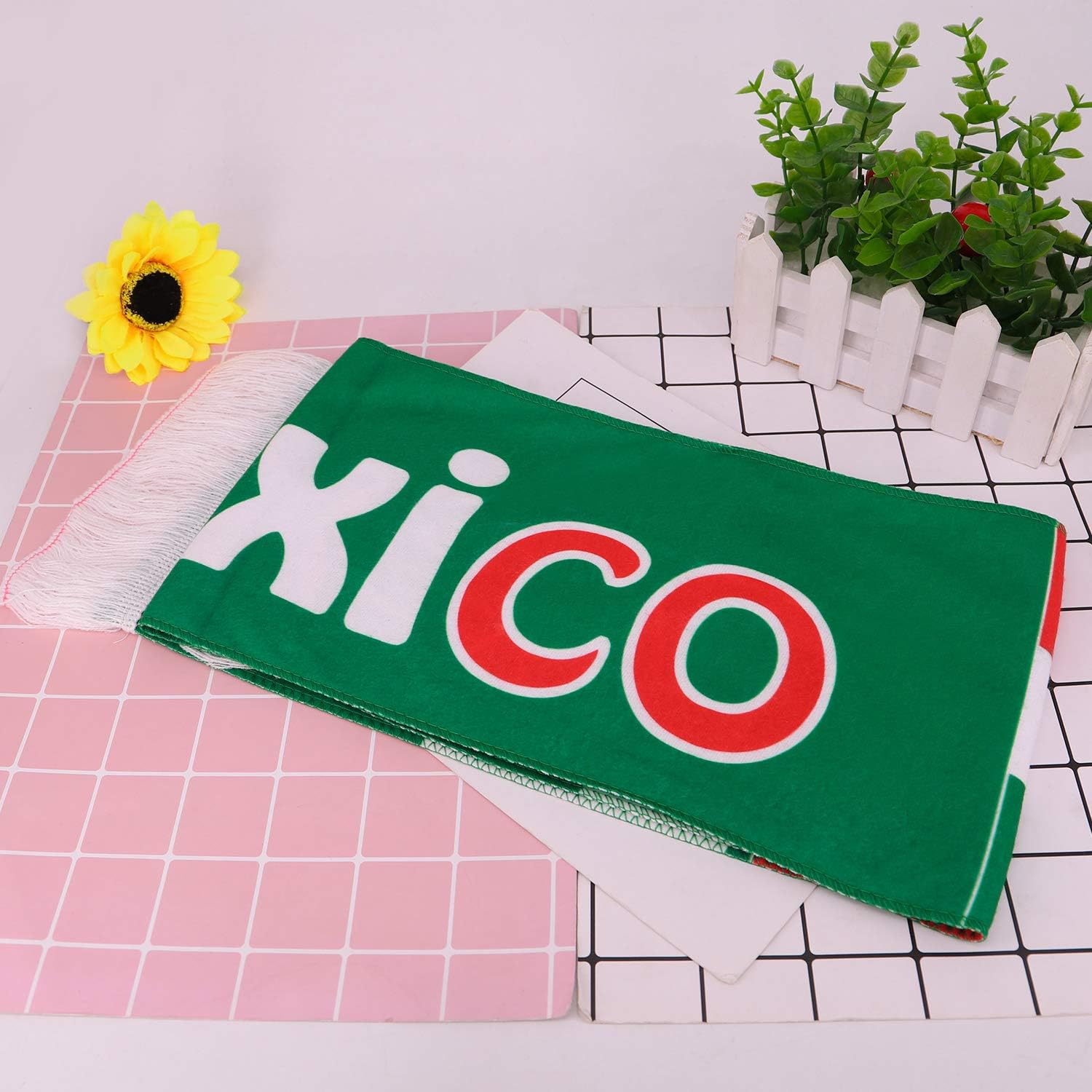Mexico 2018 World Cup Fans Scarf National Team Scarf Flag Banner Football Cheerleaders Scarves : Clothing