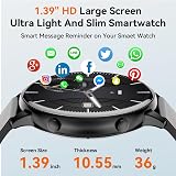 Hwagol Smart Watch 1.39 inch Fitness Tracker Heart Rate Pedometer 140+ Sports view 2