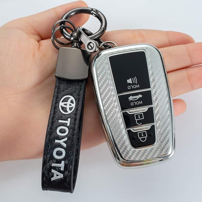 Amazon.com: TIANHES for Toyot Key Fob Cover with Keychain Soft TPU 360