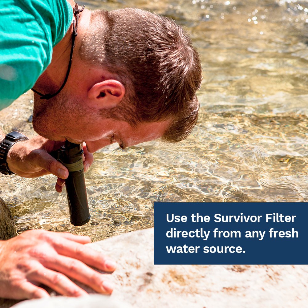 Survivor Filter Virus Tested 0.05 Micron Portable Water Filter for