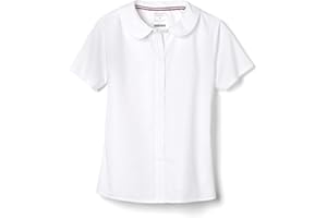 French Toast Girl's Short Sleeve Peter Pan Collar Blouse (Standard and Plus)