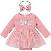IMEKIS Baby Girl 1st Birthday Outfit Fall Pumpkin Winter Snowflake One Romper Sparkle Dress Headband Cake Smash Photo