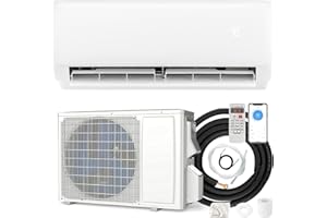 SIMOE 12,000 BTU Mini Split AC/Heating System, Works with Alexa, Cools Up to 750 Sq.Ft, 22 SEER2 115V, Inverter Ductless Mini