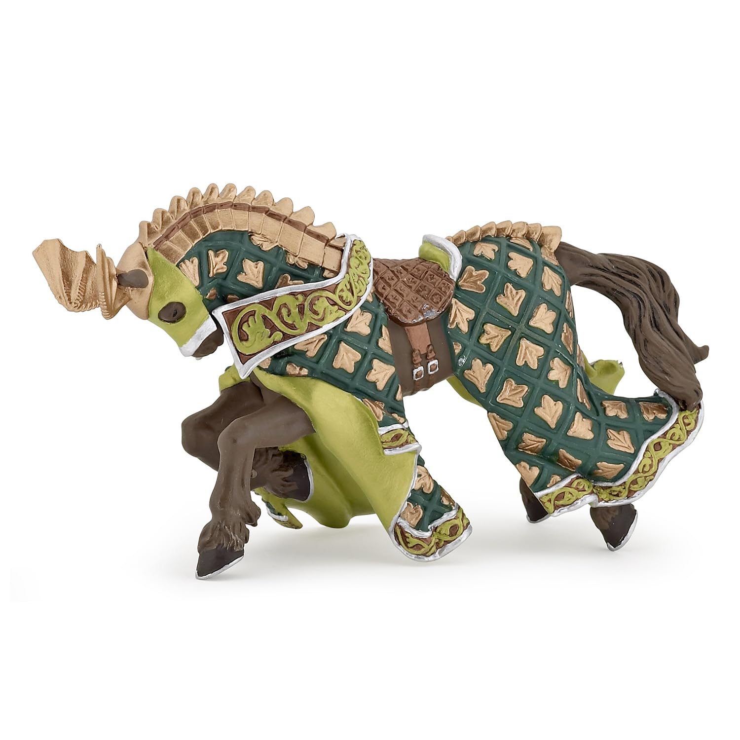 Papo 39923 Weapon master dragon horse MEDIEVAL-FANTASY Figurine, Multicolour, Collectible Size