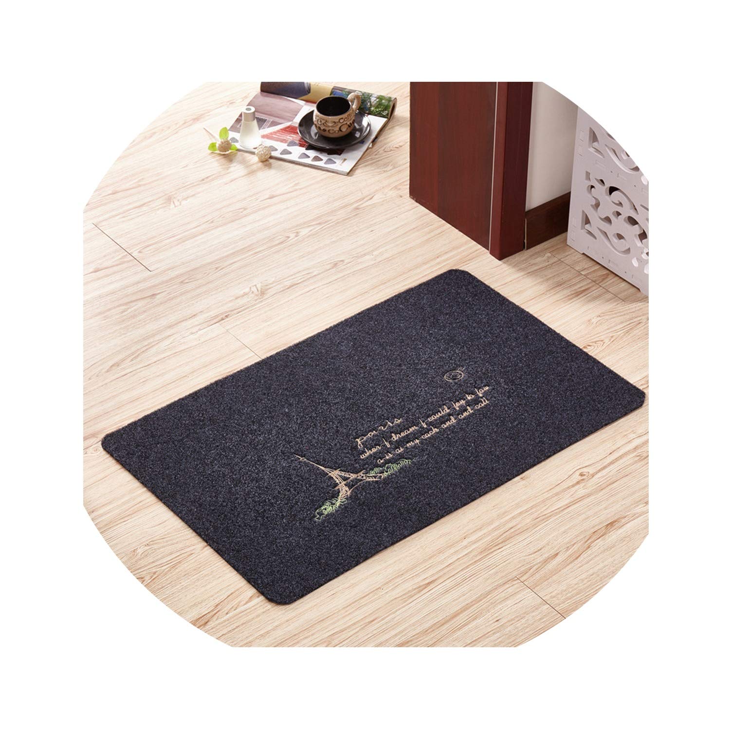 Memoirs- Welcome Doormat Outdoor Carpet Absorbent Bathroom Floor Mats Kitchen Rug Non-Slip Bedroom Carpet Foot Mat Living Room Rug,Grey Tower,40x60cm