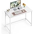 VASAGLE Computer Desk, Gaming Desk, Home Office Desk, for Small Spaces, 19.7 x 39.4 x 29.5 Inches, Modern Style, Metal Frame, Maple White ULWD041W44