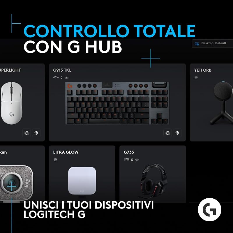 Yeti Orb Microfono a condensatore RGB per gaming con LIGHTSYNC