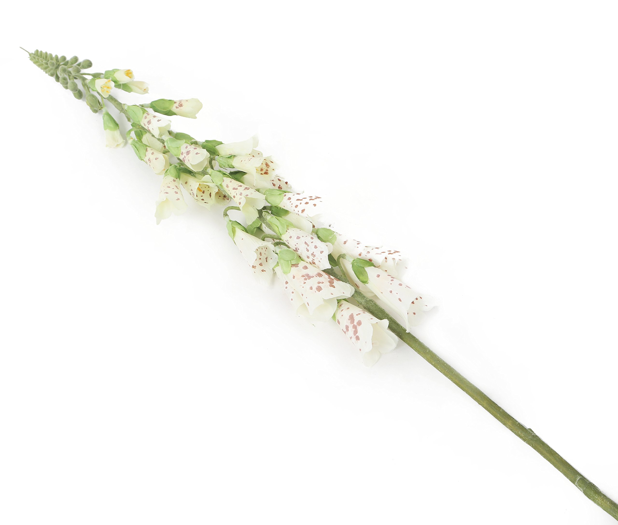 Floral Elegance Artificial 84cm Single Stem White Foxglove Flowers x 12