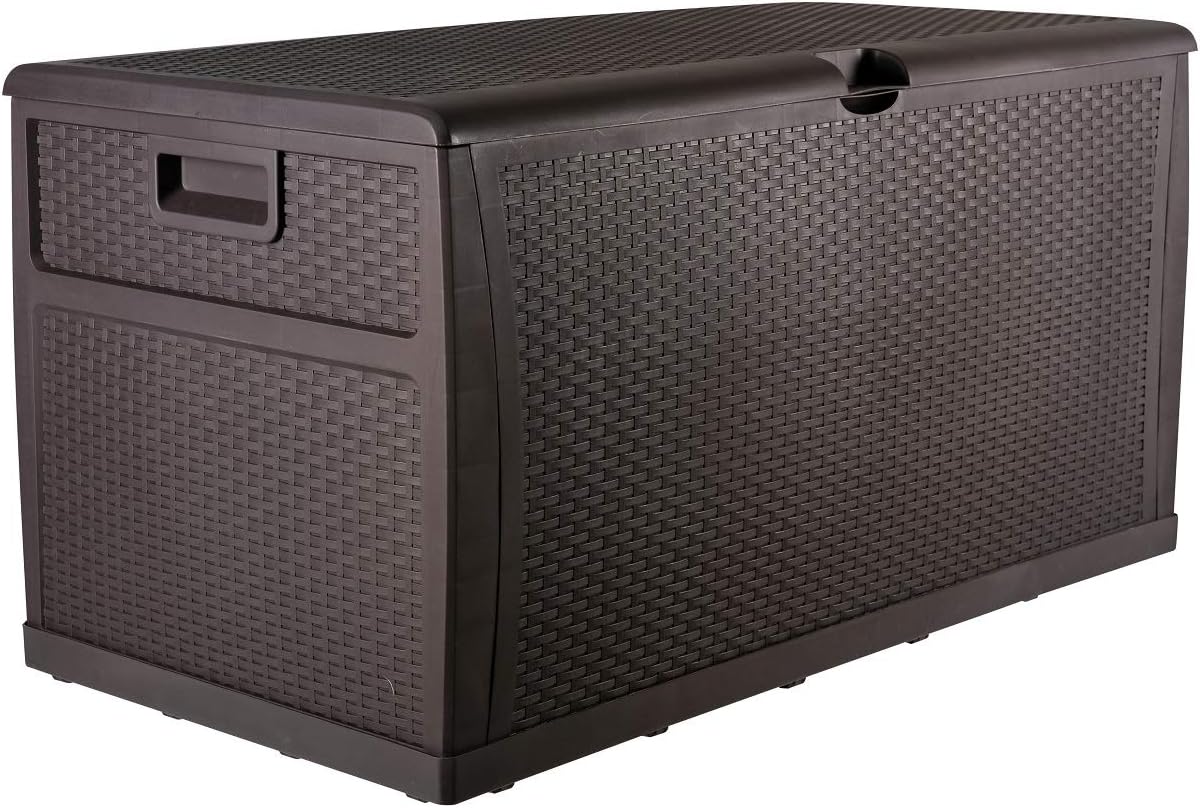 Waterproof Storage Deck Box Outdoor, 120Gallon, Plastic