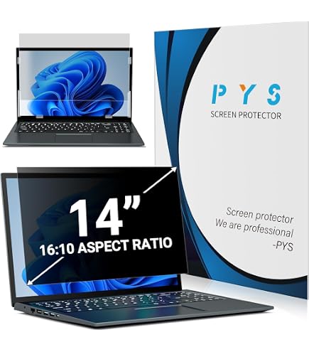 2-Pack 16 Inch Hanging Laptop Privacy Screen Filters - Anti Glare, Blue Light Blocking, For 16:9 Widescreen Monitors