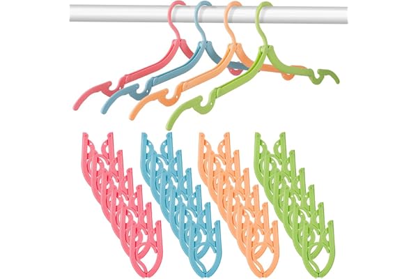 HEQU 24 Pcs Travel Hangers Foldable Travel Hangers Foldable Lightweight Hangers Travel for Business Trips Cruise Ship Essenti