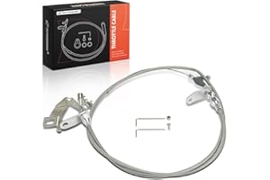 A-Premium Transmission Kick Down Cable Kit - Compatible with Chrysler 727, Dodge 727, Plymouth 727 Transmission - Braided Sta