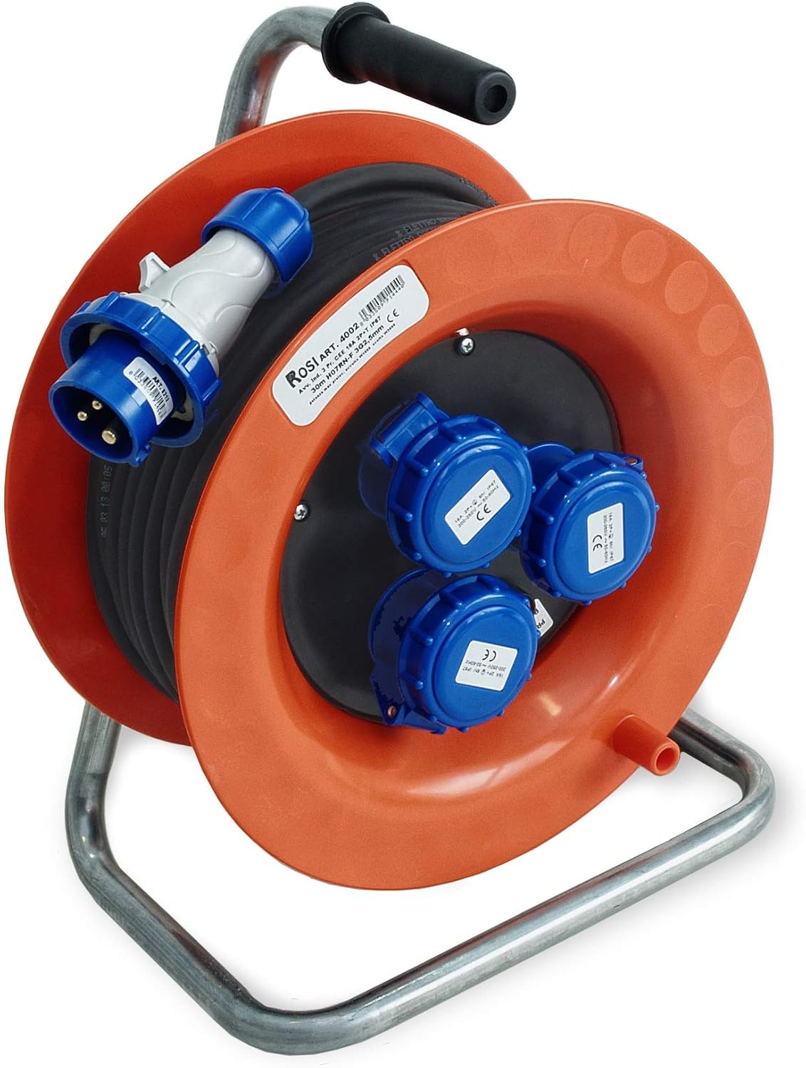 Rosi 4002 Industrial Cable Reel, Orange/Blue, Arancio / Blu