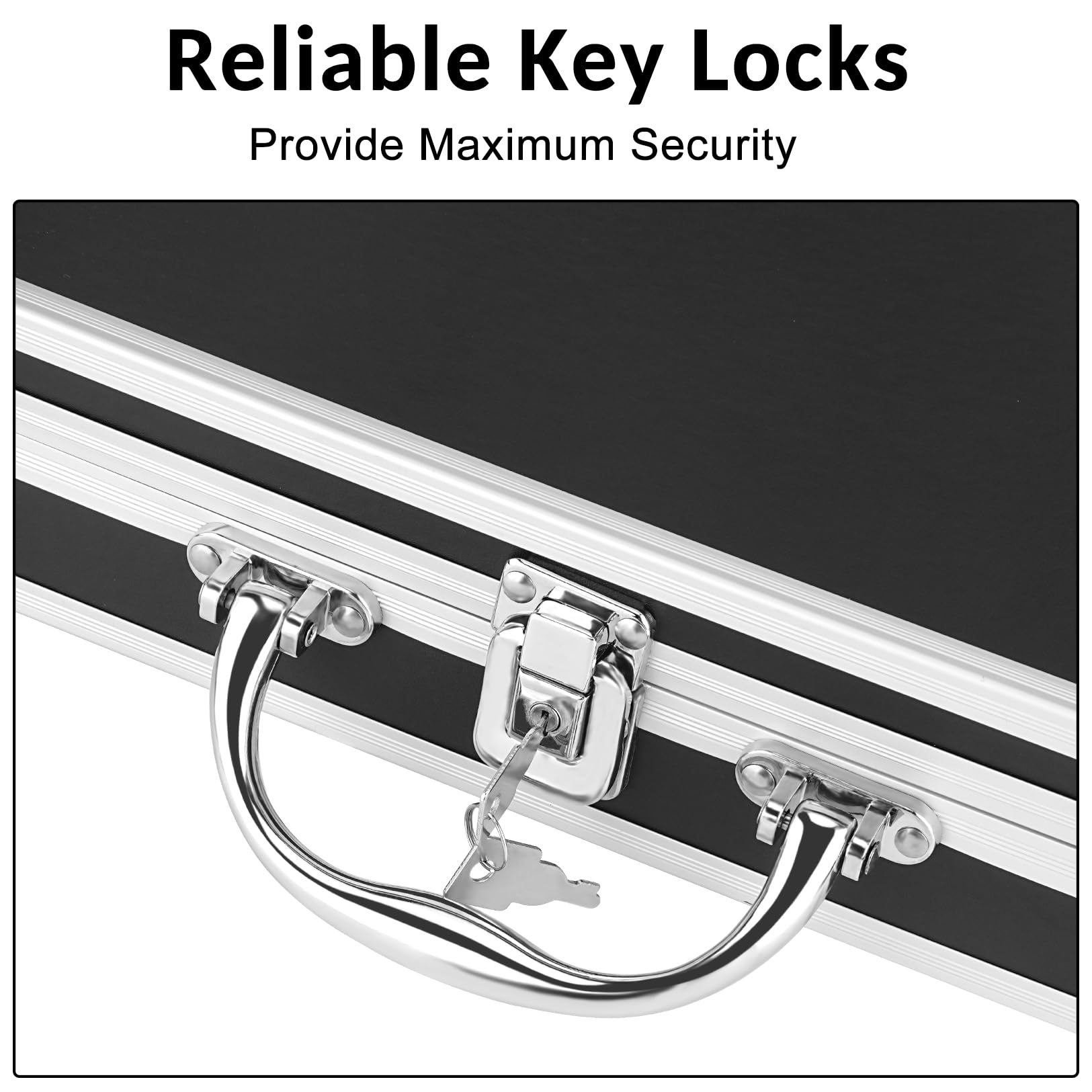 Sooez Key Lock Clipboard Storage Box, Heavy Duty Clipboard with Storage, Metal Locking with Handle, Lock Box Maximum Security - Holds Letter Size Paper, 12.6 x 9.6 inch