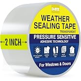 D-NYX Window Sealing Tape 1 Pack Transparent Sealing Heavy-Duty Residue-Free RV Insulation for Doors and Windows, Clear Weath