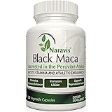 Black Maca Root Capsules - 1000mg Serving - 120 Veggie Caps - Maca Powder from Peru - Non-GMO Vegan and Keto Friendly Supplem