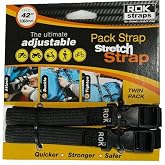 ROK Straps Adj. 12-42 X 5/8" Stretch in BLACK-2 In A Pack