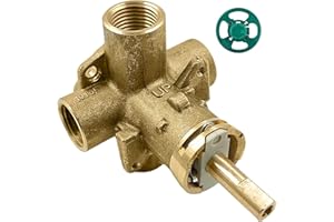 WANYOUS 2510 Shower Valve, Brass Pressure Balancing Shower Valves Replacement for Moen 2510-1/2 Inch IPS Connections, For Moen Posi Temp Trim Kit, 4-Port Design with 1222 Cartridge Included
