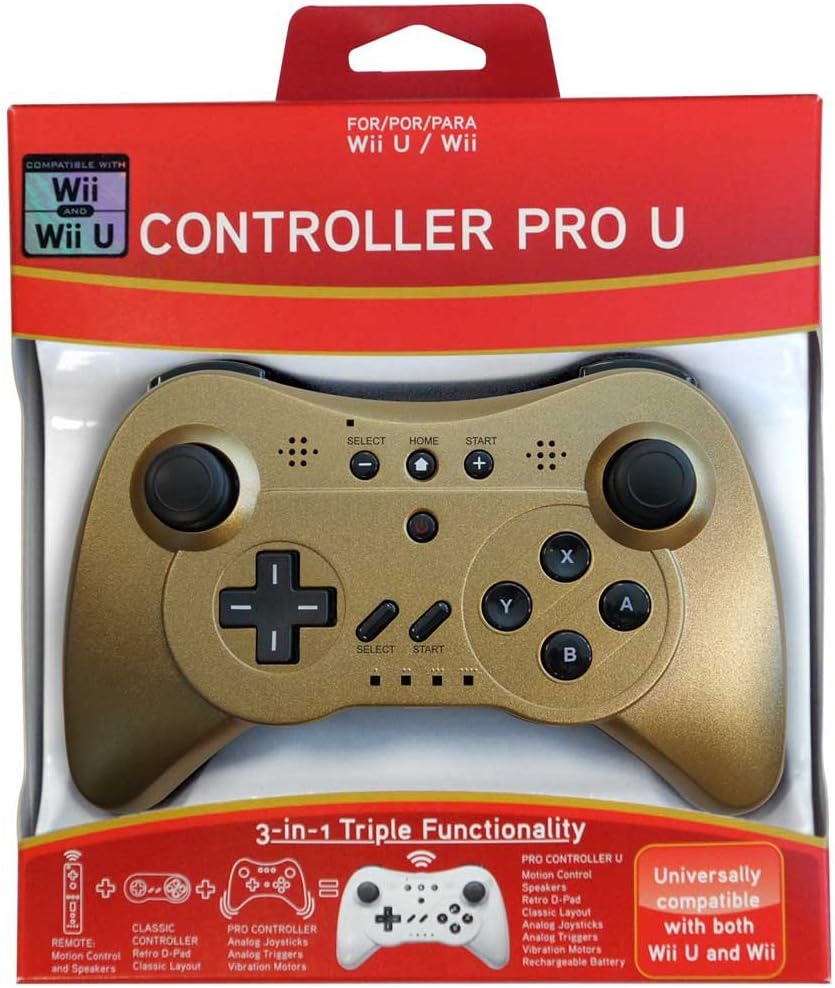 Amazon Controller Pro U Gold Le Wiiu Proコントローラー非対応 Wii