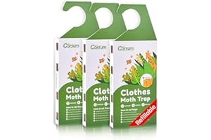 Garsum Clothes Moth Trap,Moth Traps for Clothes, Refillable 6 Packs Clothing Traps for House,Closets,Carpet