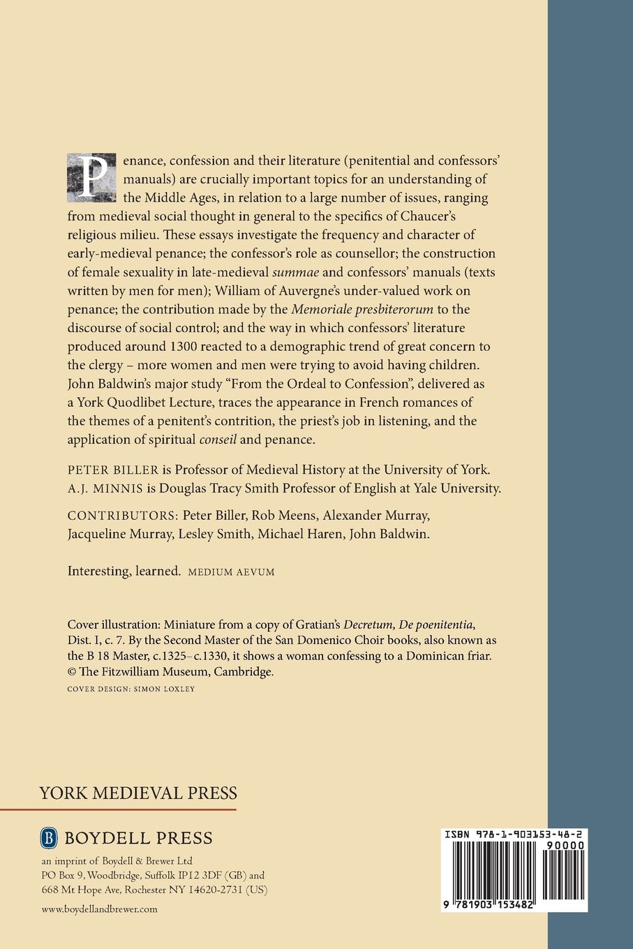 Handling Sin Confession In The Middle Ages York Studies In Medieval Theology Volume 2 Biller Peter Minnis A J 9781903153482 Amazon Com Books