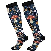 Wusikd Cow Milk Compression Socks for Women and Men Circulation Cow Print Long Socks for Athletic Running 2