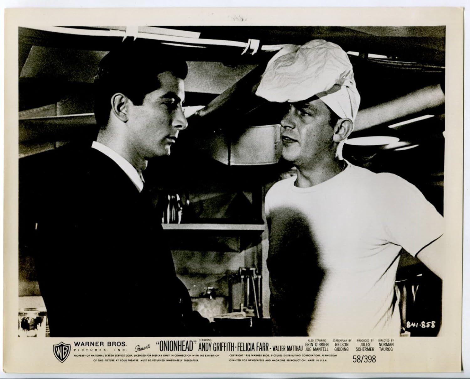MOVIE PHOTO Onionhead 8"x10" B&W Promotional Still Ray Danton Andy