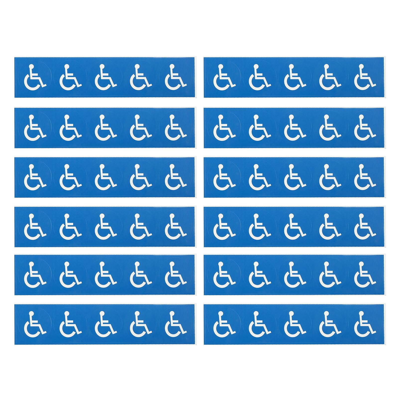 PATIKIL Handicap Sign Stickers 2 Inch, 12 Set Round Vinyl Accessible Sign Disabled Wheelchair Symbol for Wheelchair Person Indoor Outdoor Window Door