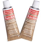 AMACO Rub n Buff Wax Metallic Finish - 2 Rub n Buff Antique Gold 15ml Tubes - Versatile Gilding Wax for Finishing Furniture Antiquing and Restoration - Rub and Buff Colors Set of Two