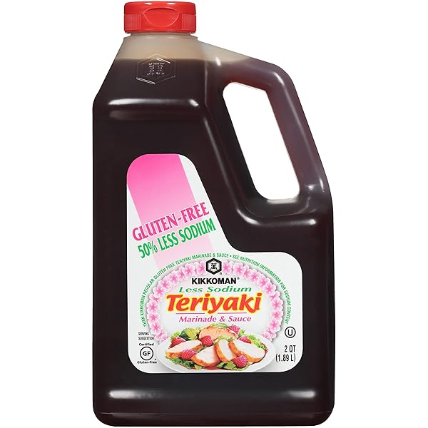 KIKKOMAN LESS SODIUM GLUTEN-FREE GOURMET TERIYAKI MARINADE AND SAUCE, (0.5 GALLON)