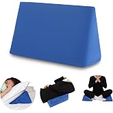 Small Wedge Pillow, Wedge Pillow for Bed Sores, Positioning Pillow(Blue) | Positioning Wedge, Mini Pillow for Laptop and Yoga , Small Foam Wedge for Chair (1 unit)