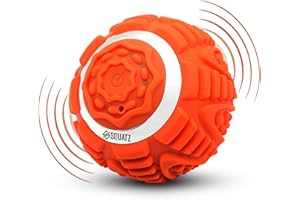 SQUATZ Round Wireless Vibrating Massage Ball - 3 Vibration Intensity Levels, 2-5 Hour Battery, Portable & Rechargeable, Deep Tissue Trigger Point Therapy for Muscle Relief and Tension
