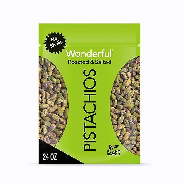 WONDERFUL PISTACHIOS NO SHELLS, ROASTED & SALTED NUTS,...