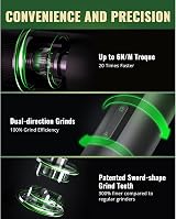 KactusKutter K1 Electric Herb Grinder Midnight Emerald Portable Battery Powered view 4